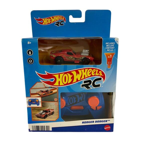 Hot Wheels Other - Hot Wheels RC Rodger Dodger 1:64 Scale Red Remote-Control Toy Car New Sealed Box